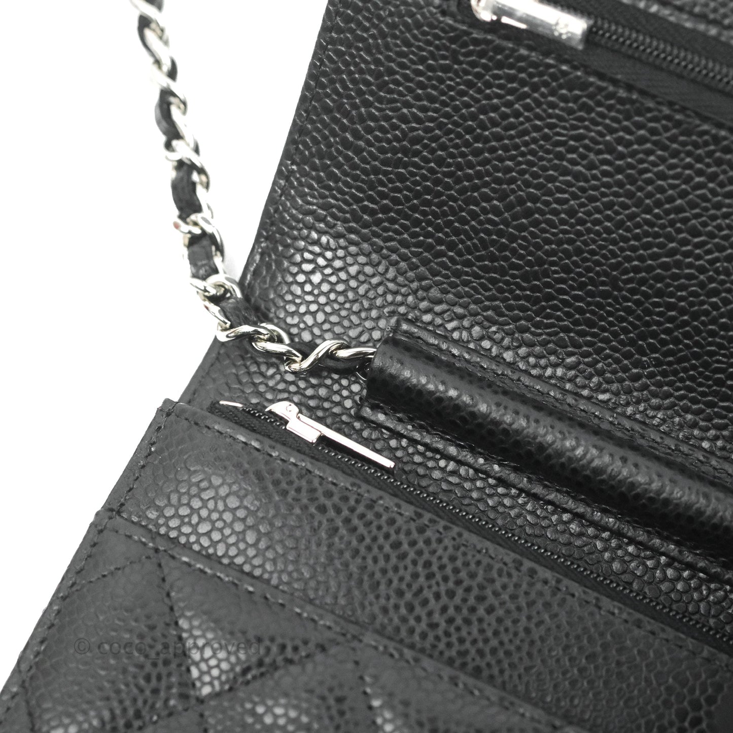 Chanel Quilted Classic WOC Black Caviar Silver Hardware