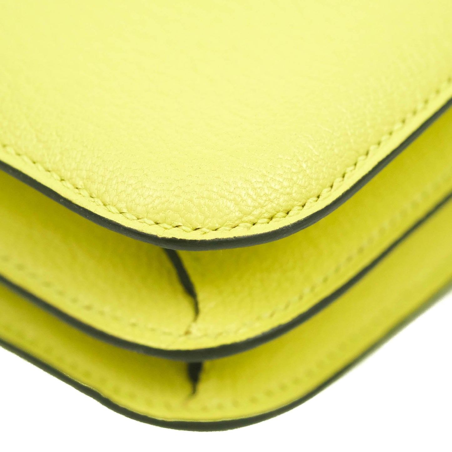 Hermès Constance Mini 18cm R9 Jaune Bourgeon Chevre Mysore Palladium Hardware