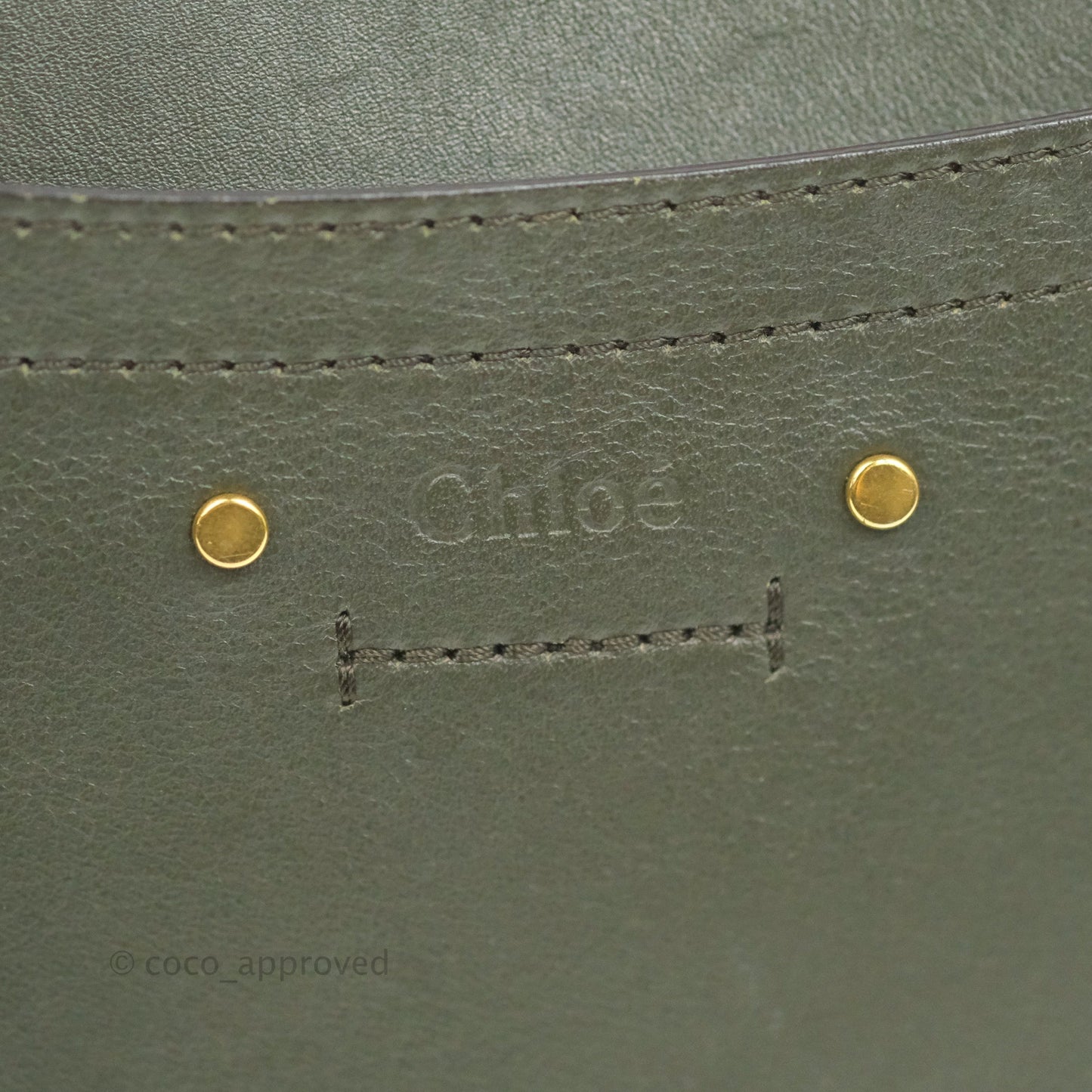 Chloe Small Roy Bag Army Green Calfskin Gold Hardware