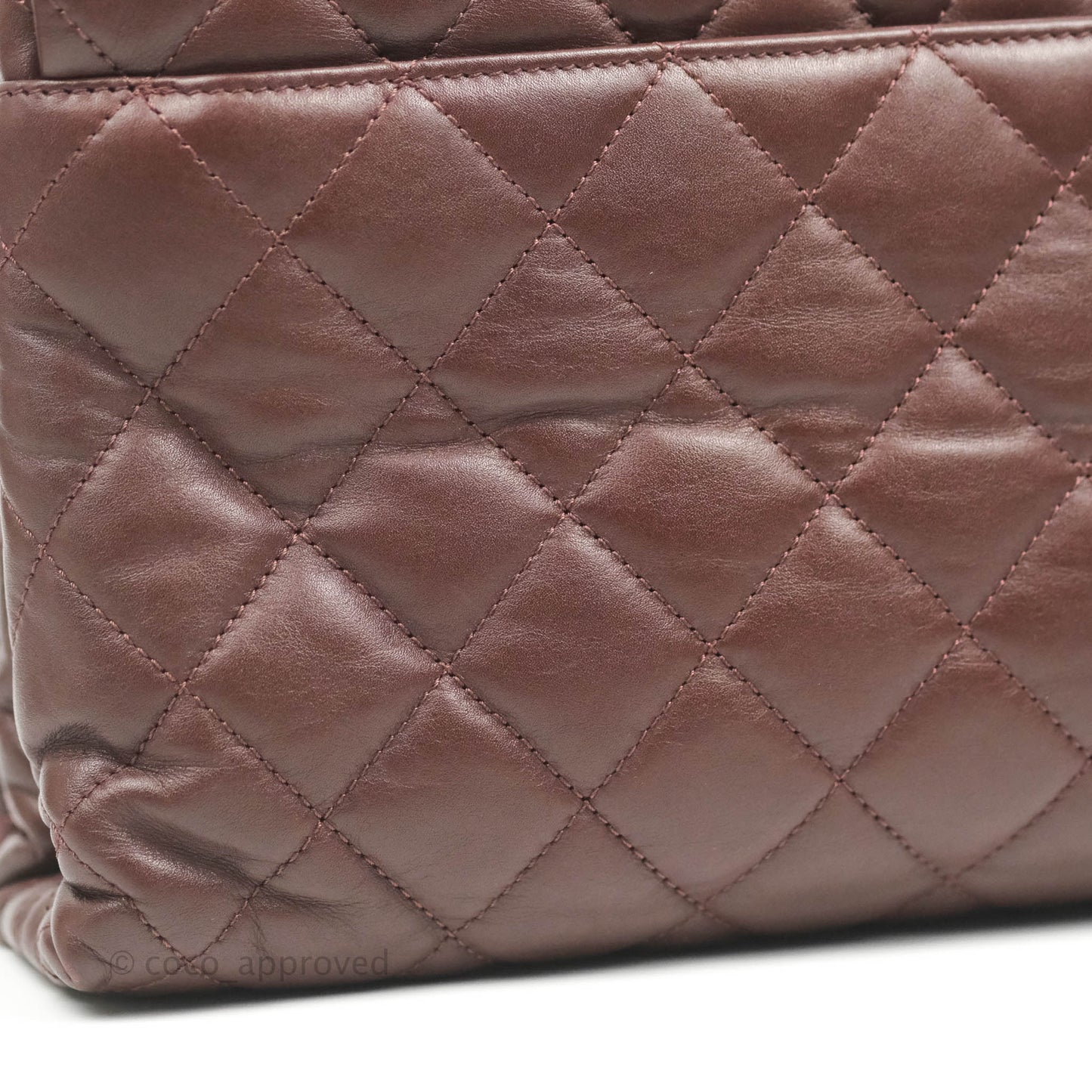 Chanel Quilted Jumbo Soft Elegance Flap Bordeaux Calfskin Aged Gold Hardware