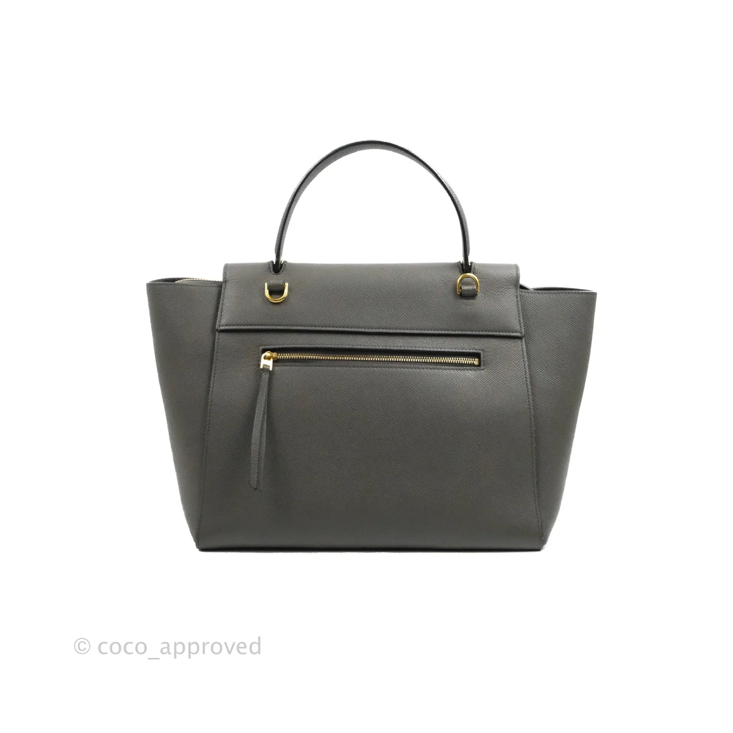 Celine Mini Belt Bag Grey Grained Calfskin Gold Hardware