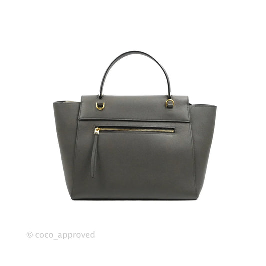 Celine Mini Belt Bag Grey Grained Calfskin Gold Hardware