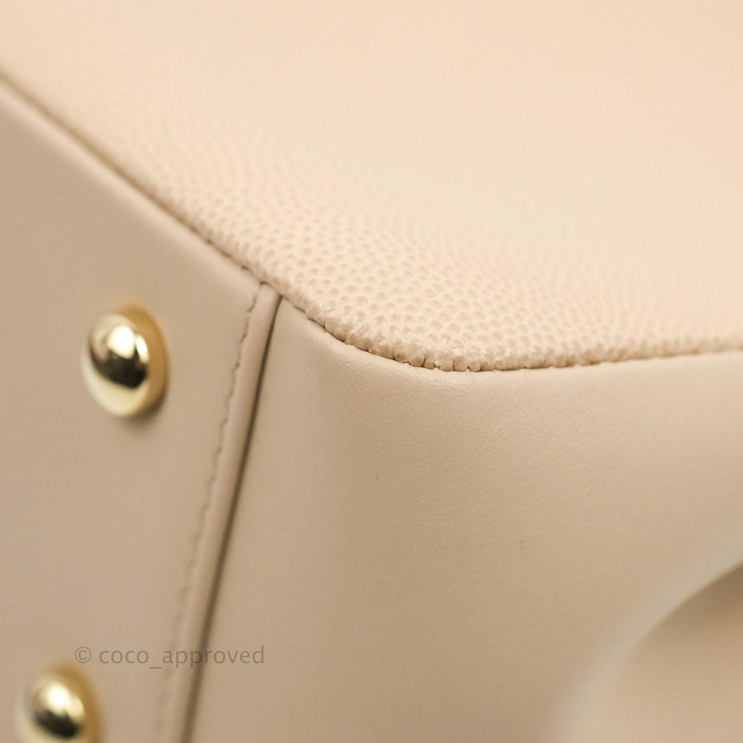 Chanel Quilted Medium Business Affinity Flap Light Beige Caviar Gold Hardware