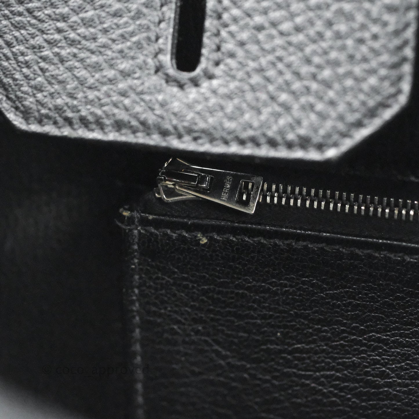 Hermès Retourne Birkin 35 Black Togo Palladium Hardware