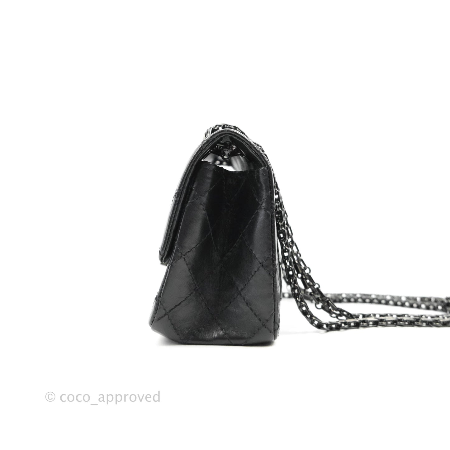 Chanel Mini Reissue 224 So Black Aged Calfskin Black Hardware