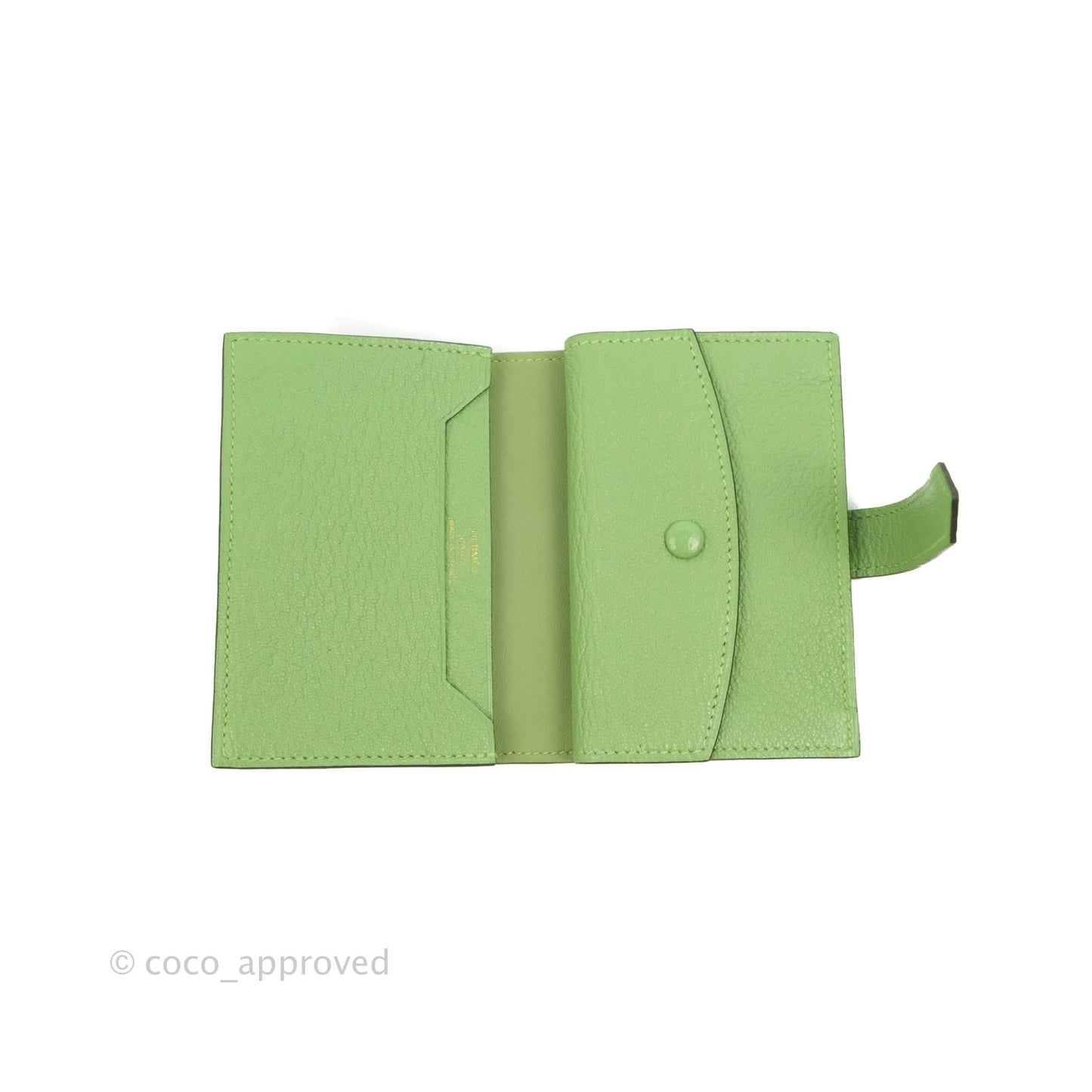 Hermes Bearn Mini Wallet Epsom Vert Crique