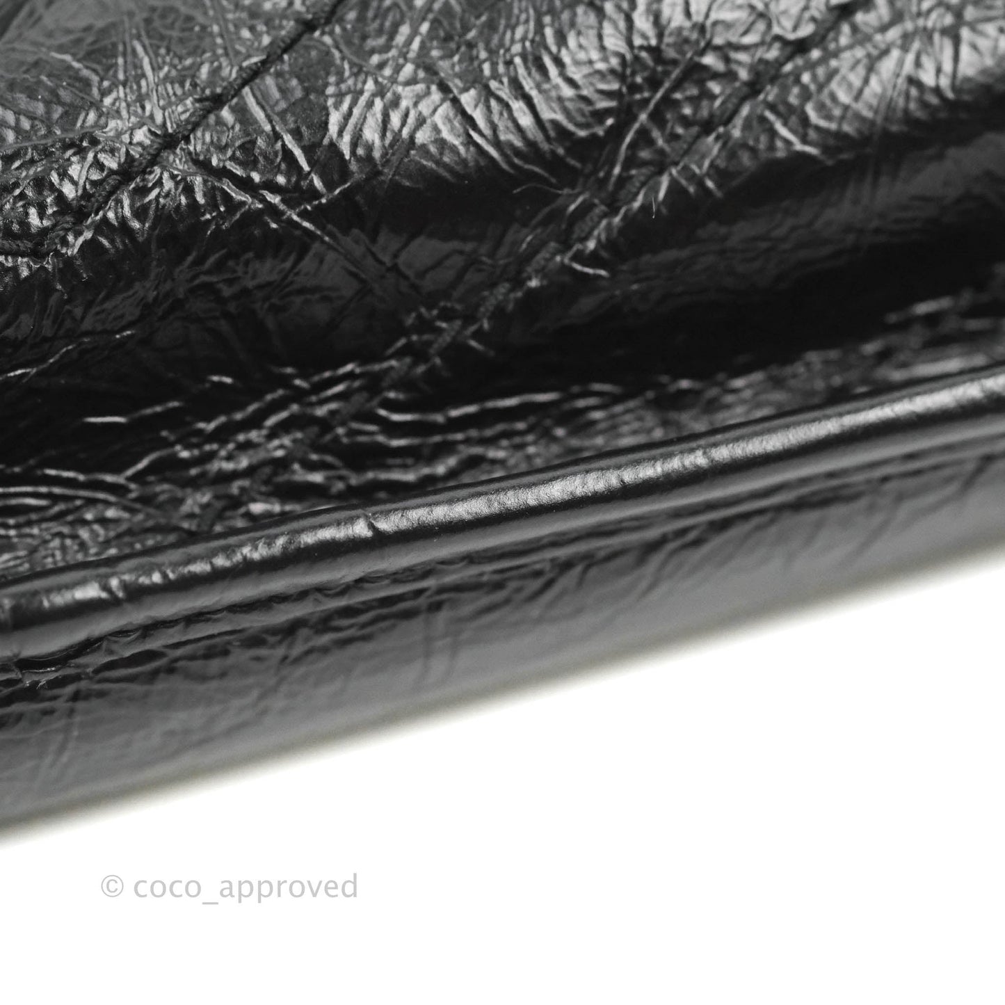 Saint Laurent Medium Niki Chain Bag Crinkled Calfskin Black