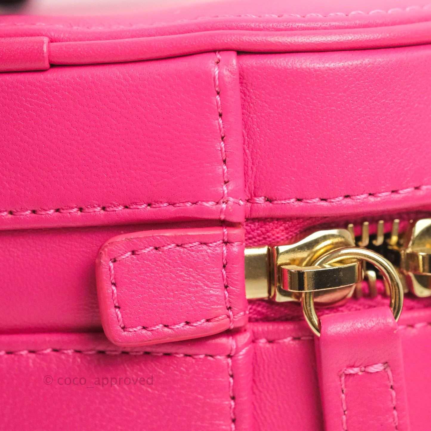Chanel CC Mania Vanity Case Pink Lambskin Gold Hardware