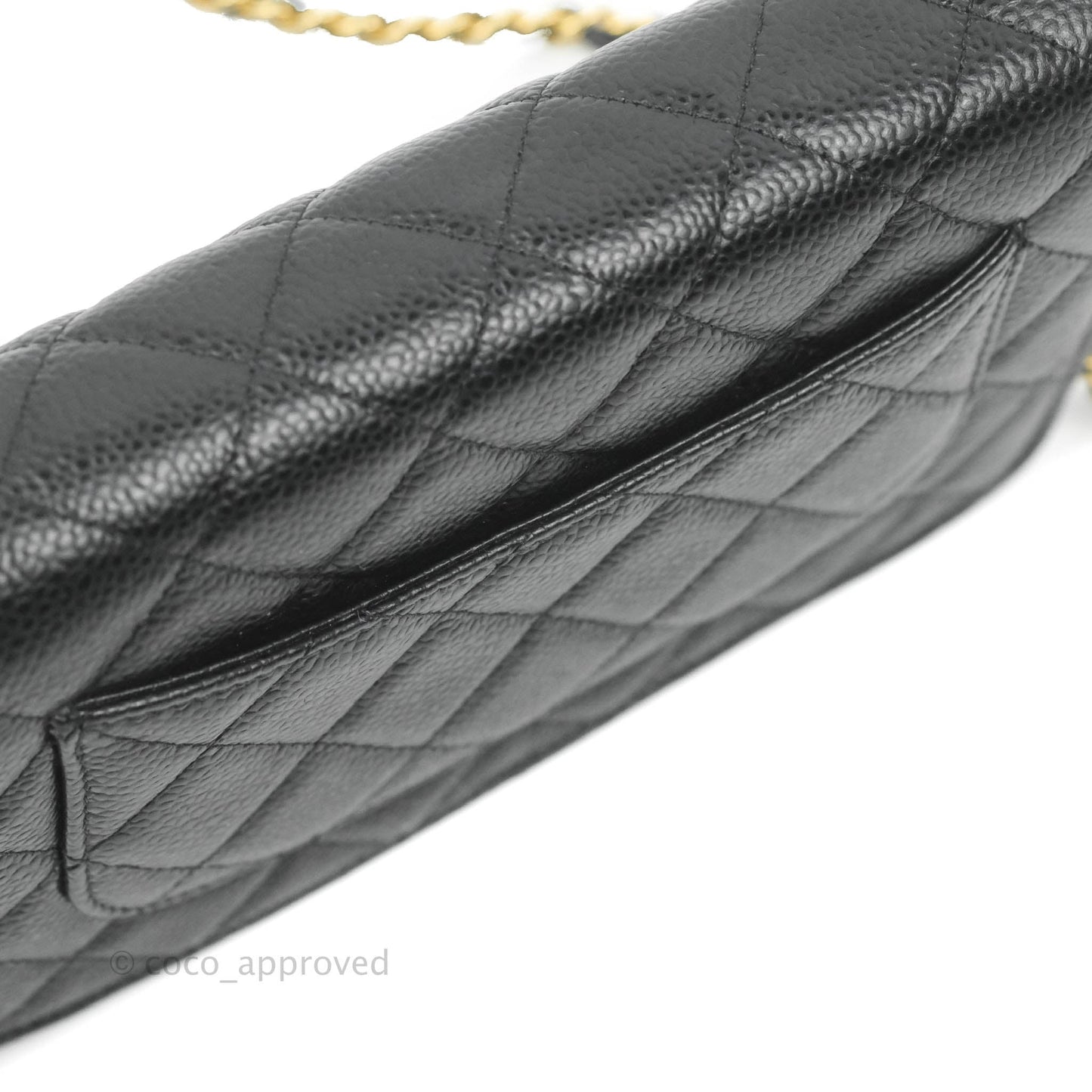 Chanel Quilted WOC Black Caviar Gold Hardware