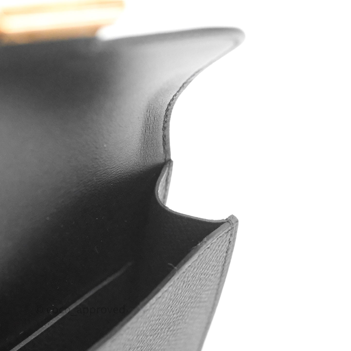 Hermès Constance Slim Wallet Black Epsom Rose Gold Hardware