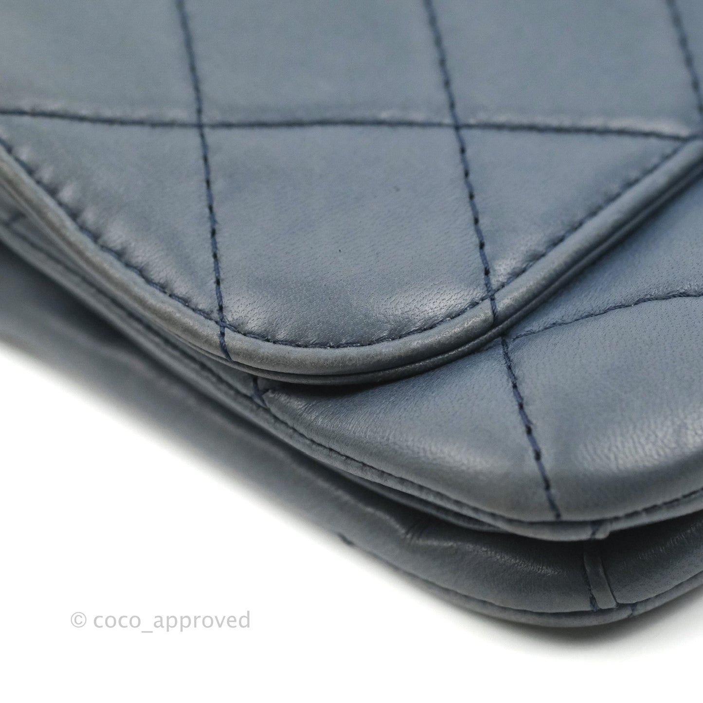 Chanel Boy Clutch With Chain Lambskin Dark Silver Hardware