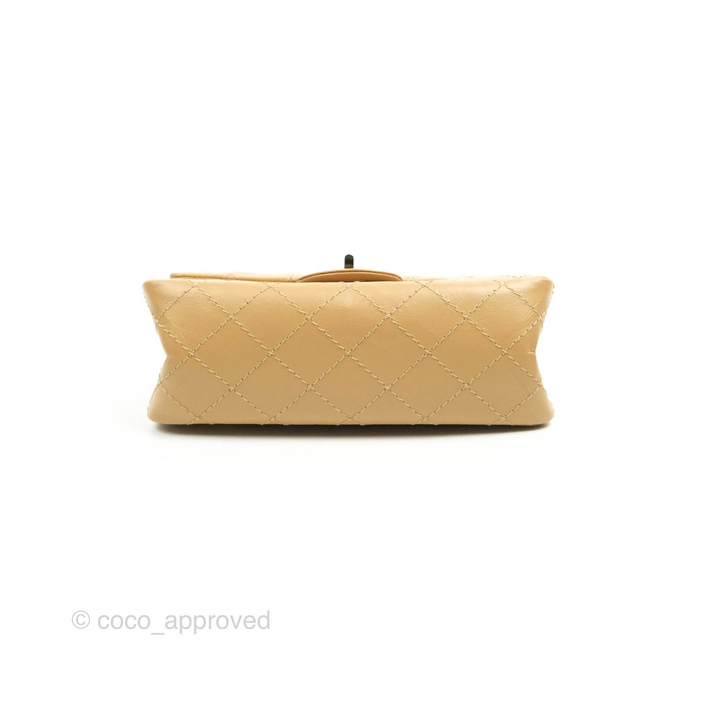 Chanel Mini Reissue 224 Dark Beige Aged Calfskin Gold Hardware