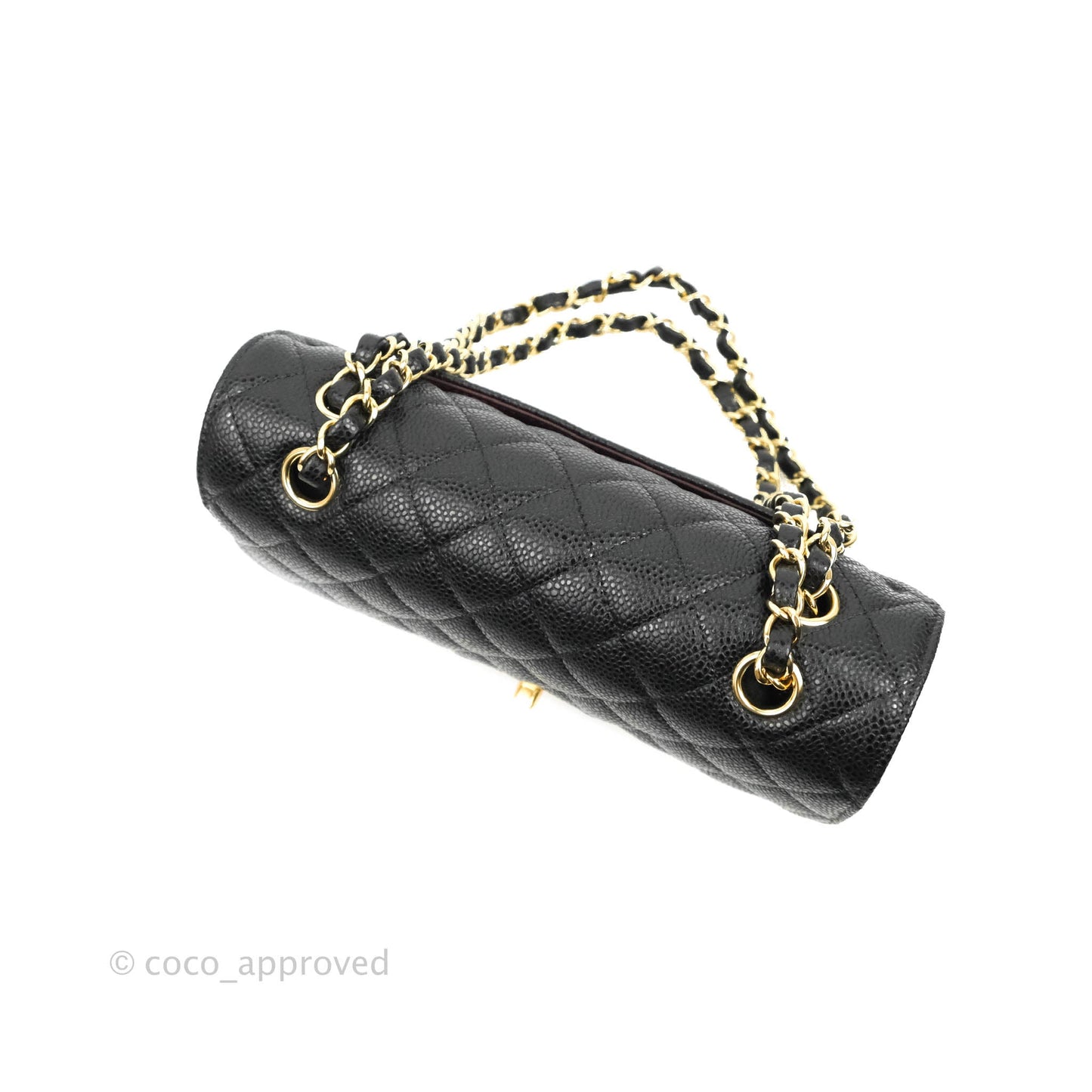 Chanel Small Classic Quilted Flap Black Caviar Gold Hardware
