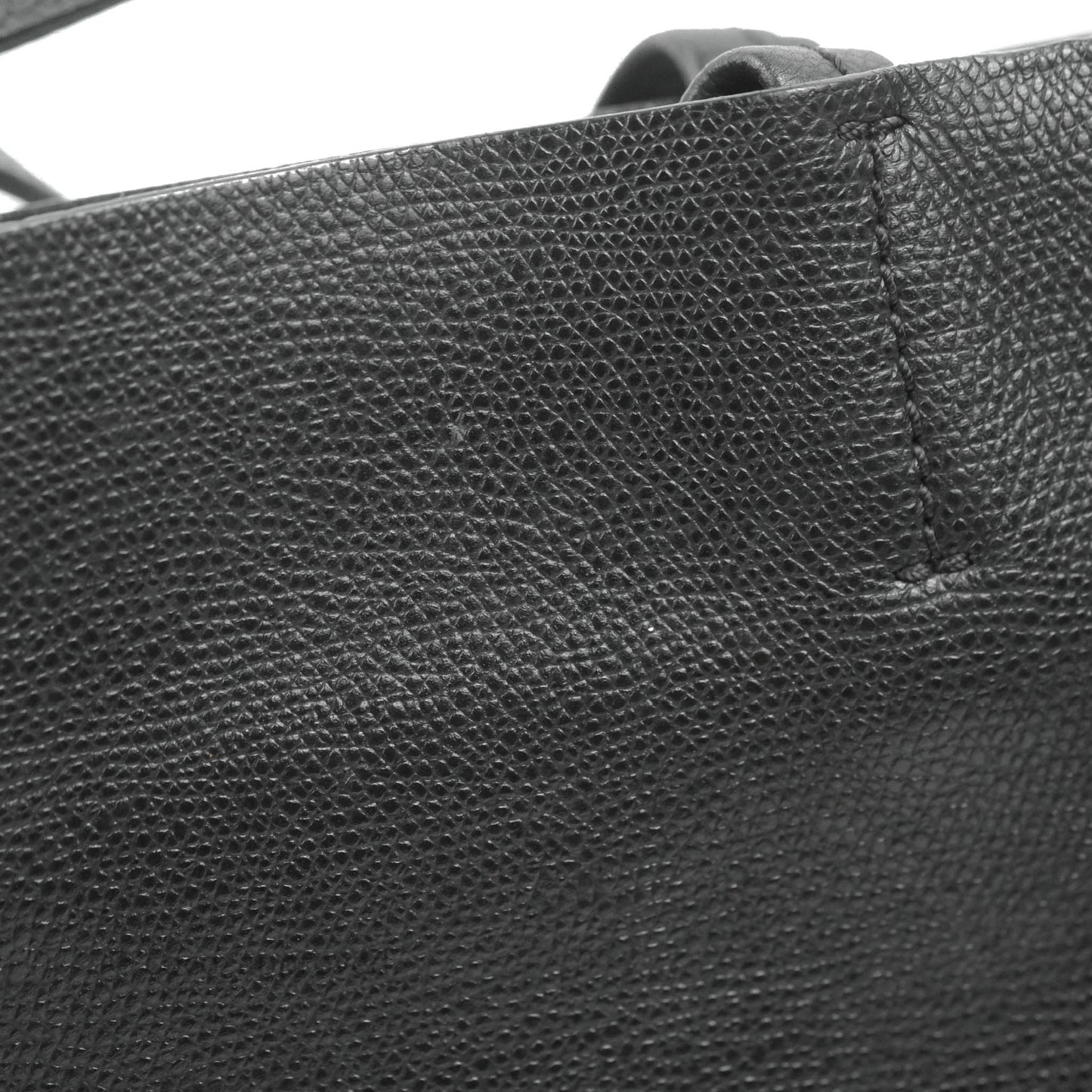 Celine Small Vertical Cabas Tote Grained Calfskin Black Silver Hardware