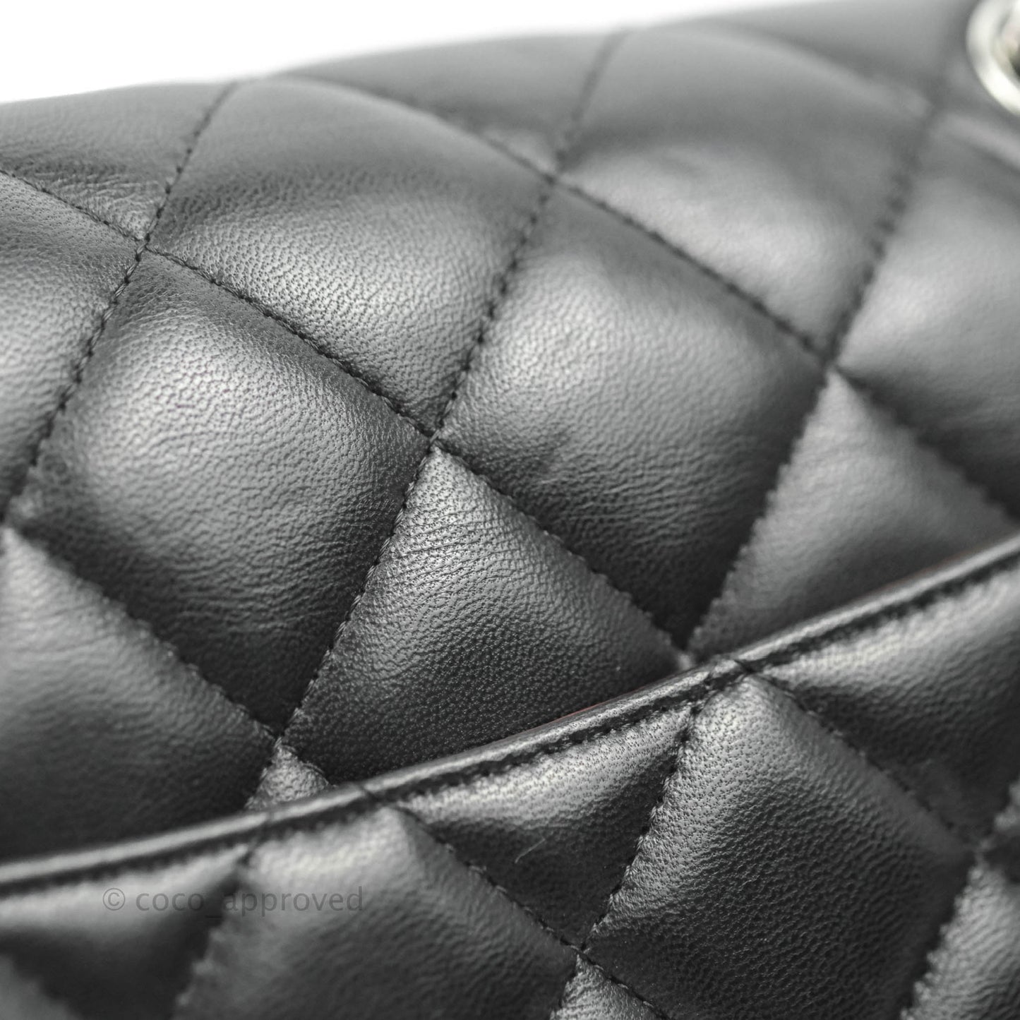 Chanel Jumbo Double Flap Black Lambskin Silver Hardware⁣⁣