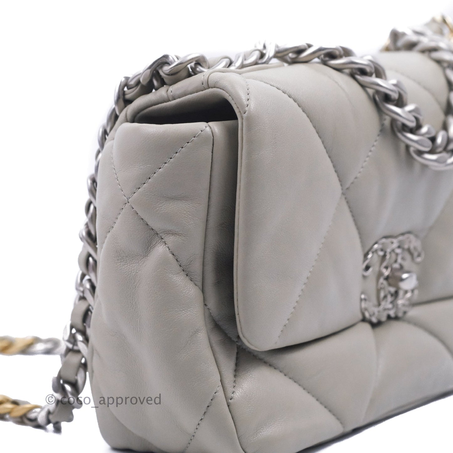 Chanel 19 Small Grey Mixed Hardware 22C