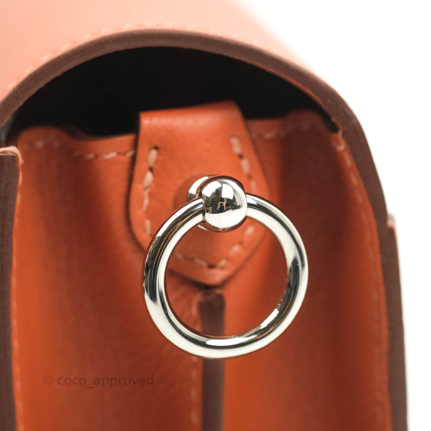 Hermès Roulis Mini 18 Blush Rose Jaipur Evercolor Palladium Hardware