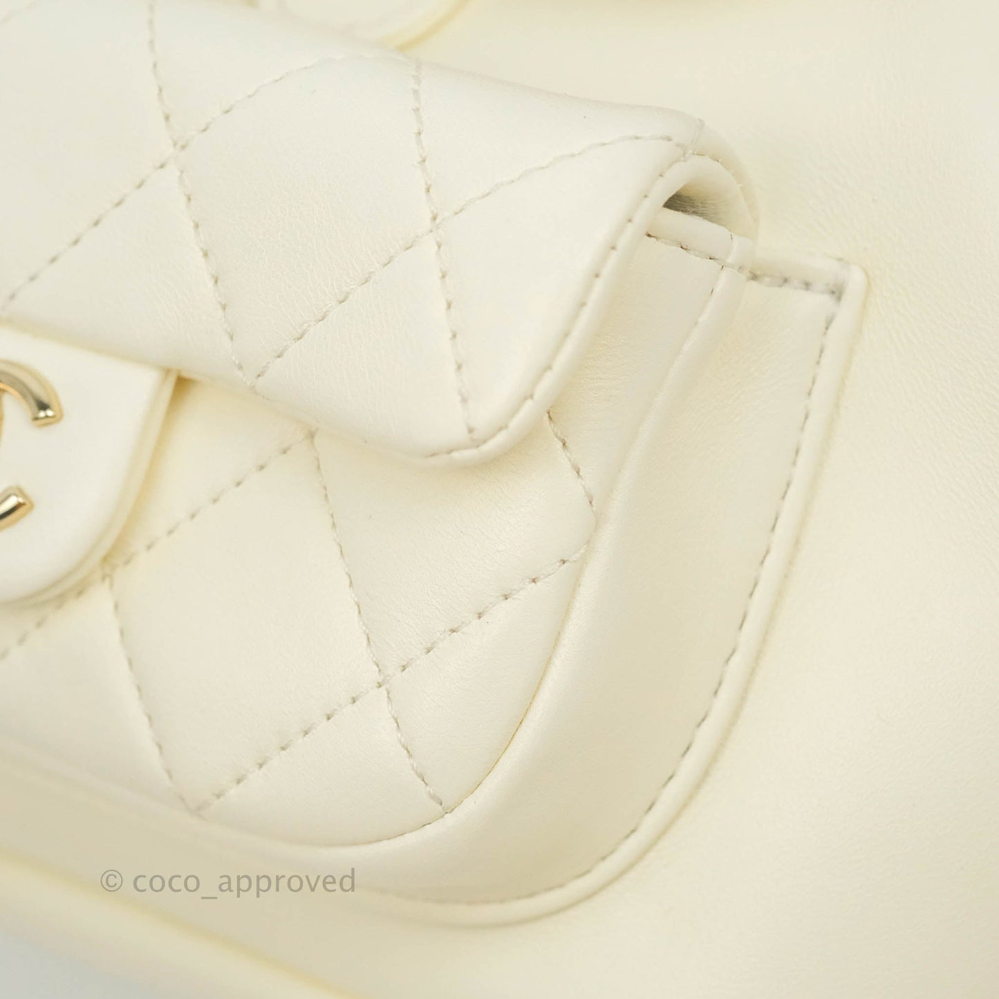 Chanel Quilted Small Duma Drawstring Backpack White Lambskin