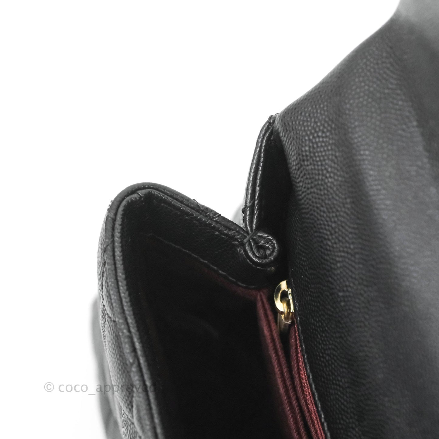 Chanel Small Coco Handle Black Caviar Aged Gold Hardware