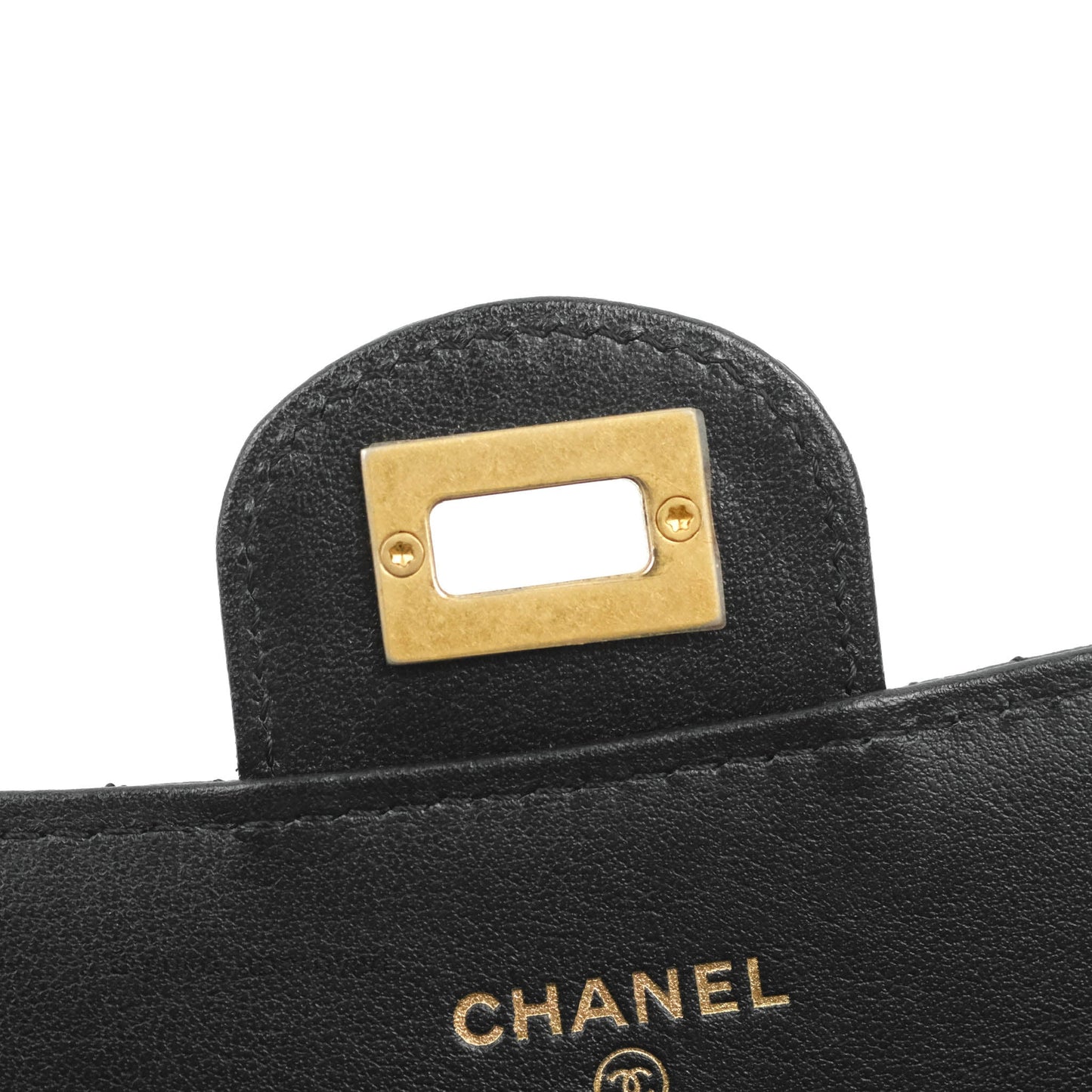 Chanel Reissue 2.55 Clutch With Chain Black Crumpled Calfskin Aged Gold Hardware