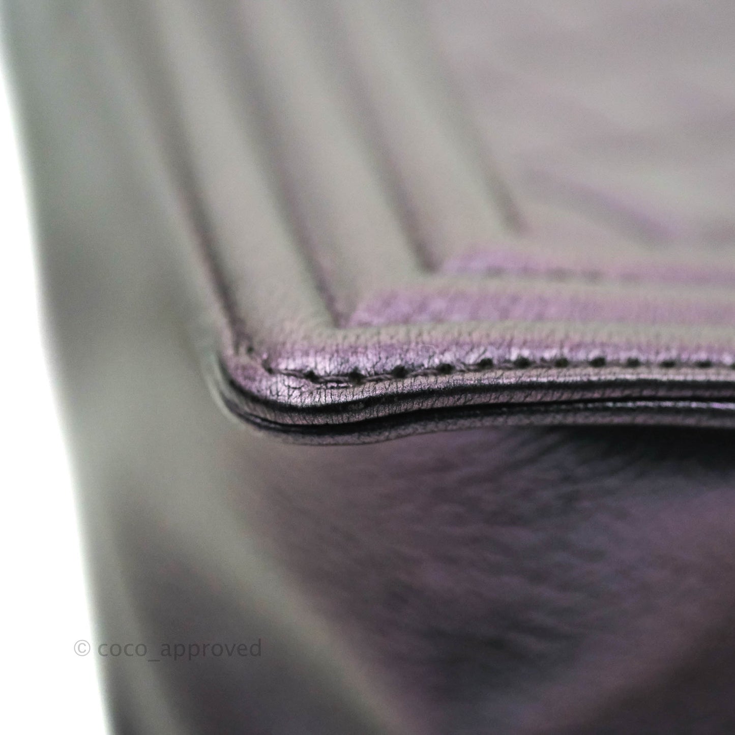 Chanel Medium Boy Bag Iridescent Purple Calfskin Mermaid Rainbow Hardware