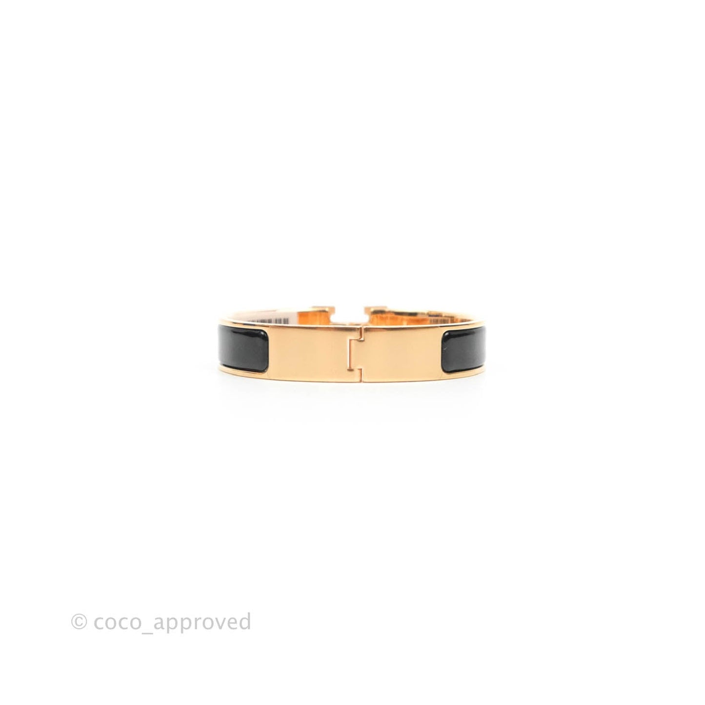 Hermès Clic H Bracelet Black Rose Gold PM