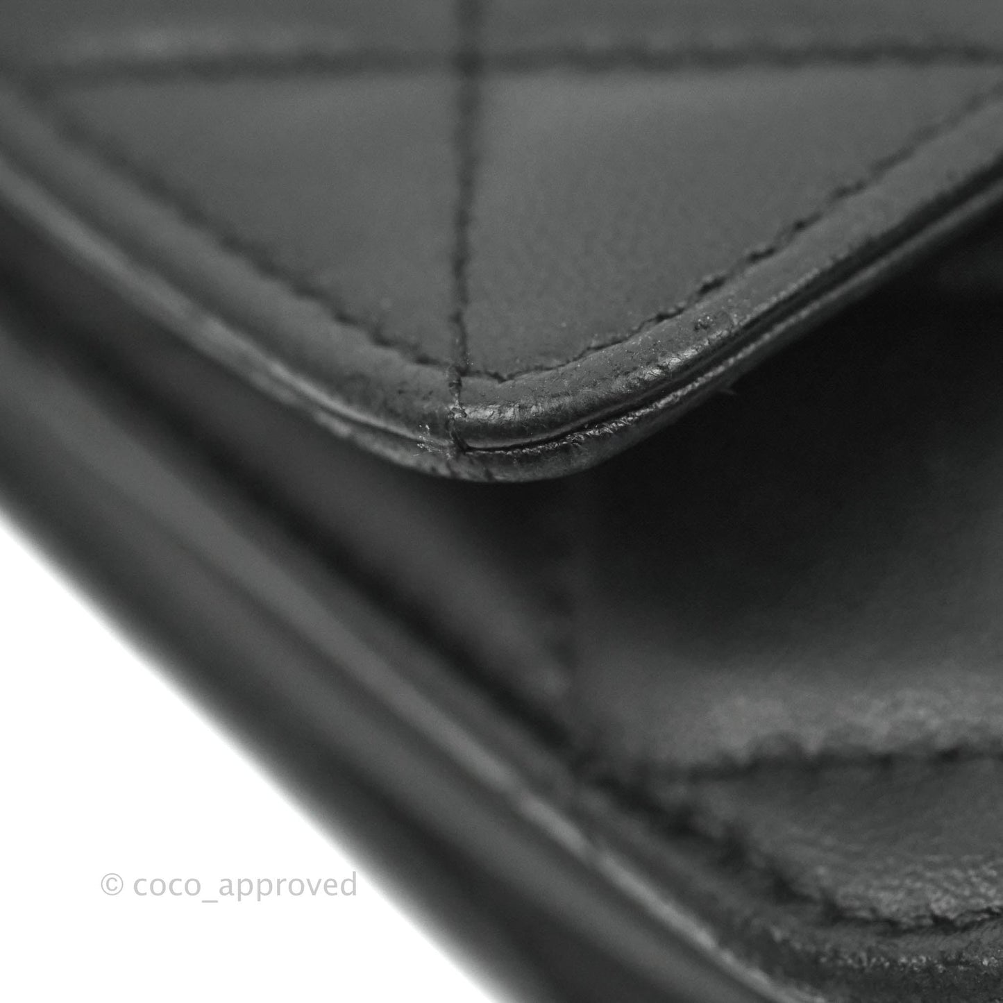 Chanel Classic Wallet On Chain Black Lambskin Silver Hardware