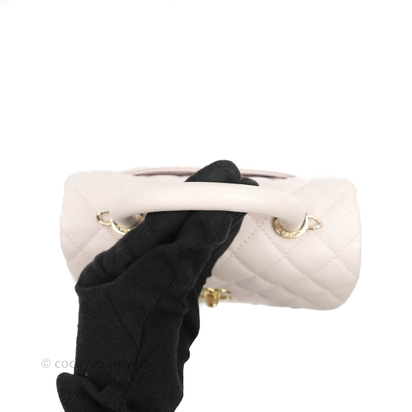Chanel Small Coco Handle Light Lilac Pink Caviar Gold Hardware