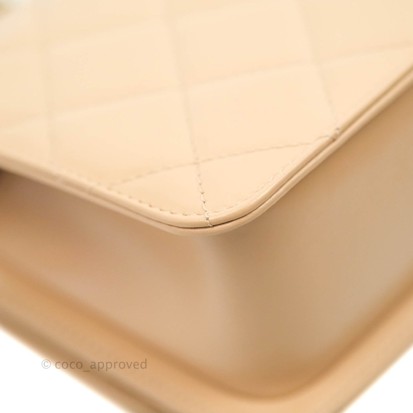 Chanel Quilted Mini Perfect Fit Adjustable Beige Calfskin Gold Hardware 21A