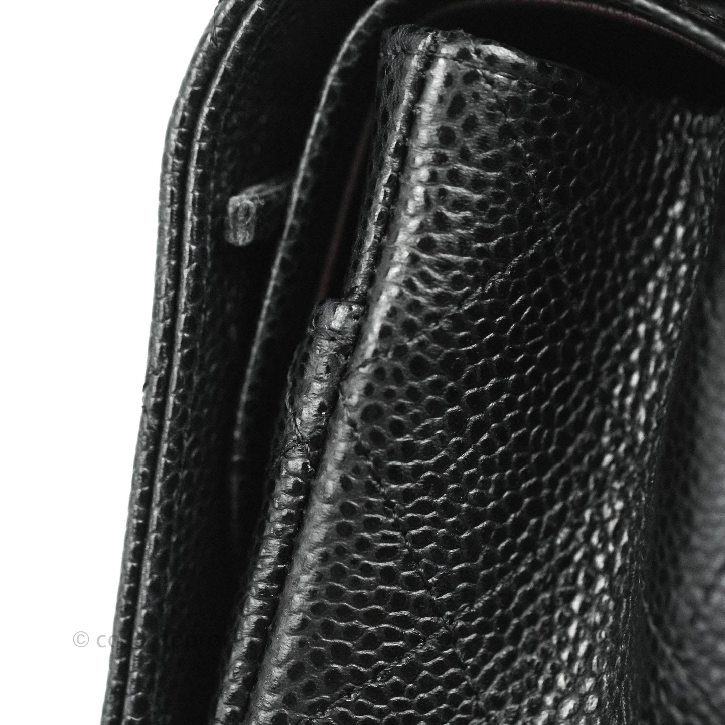 Chanel Classic Double Flap M/L Black Caviar Silver Hardware