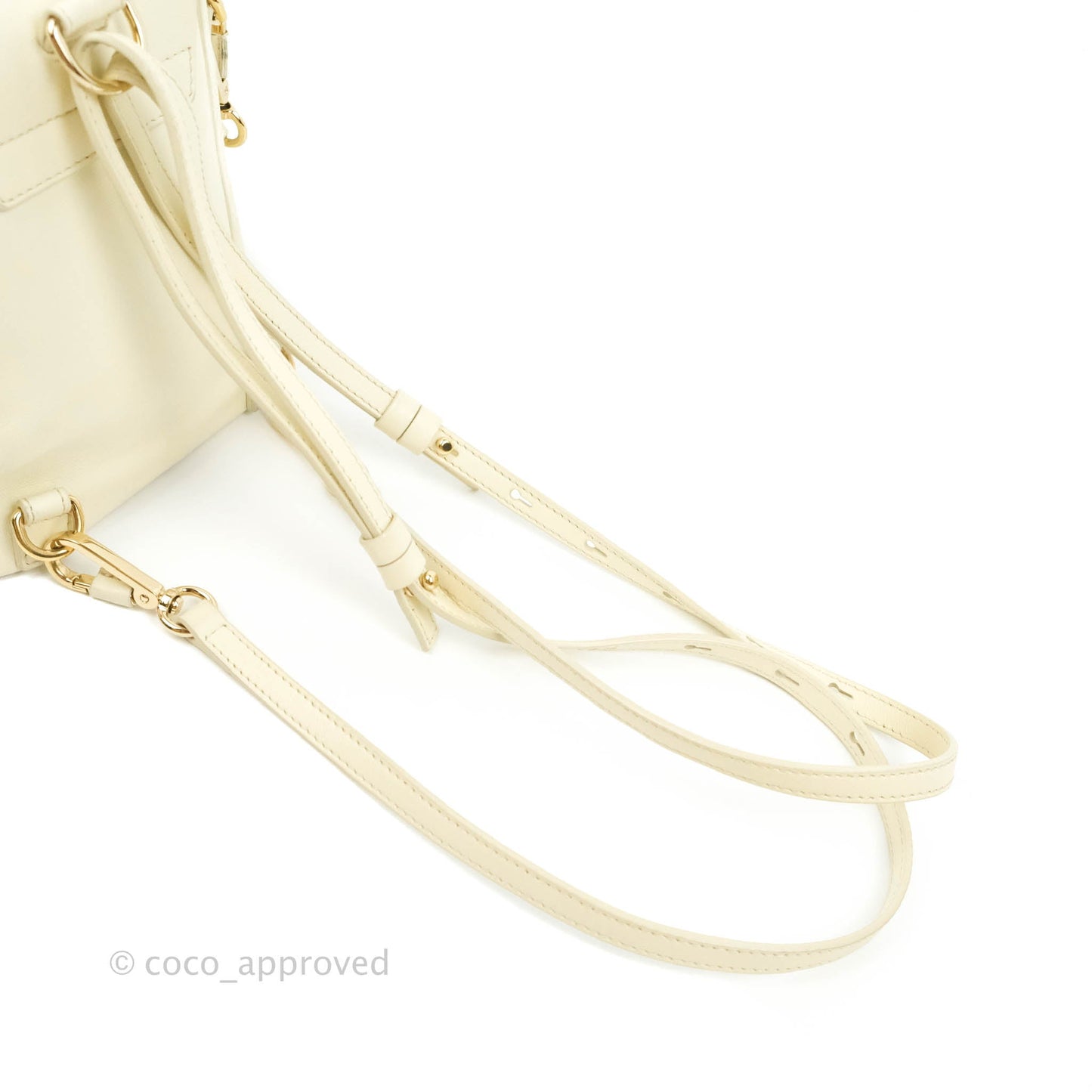 Chloé Mini Faye Backpack Ivory White Calfskin