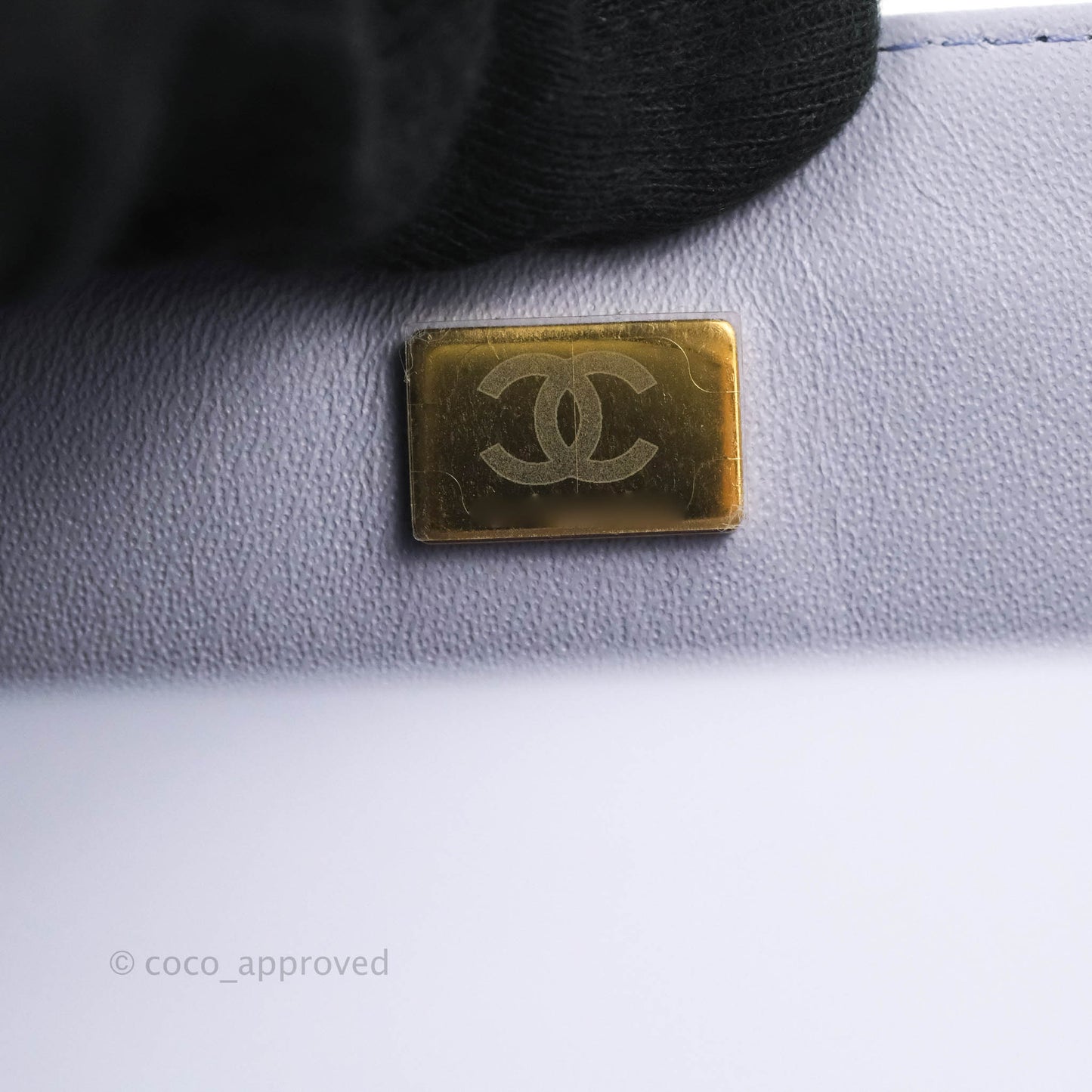 Chanel Top Handle Mini Rectangular Flap Bag Lilac Lambskin Gold Hardware