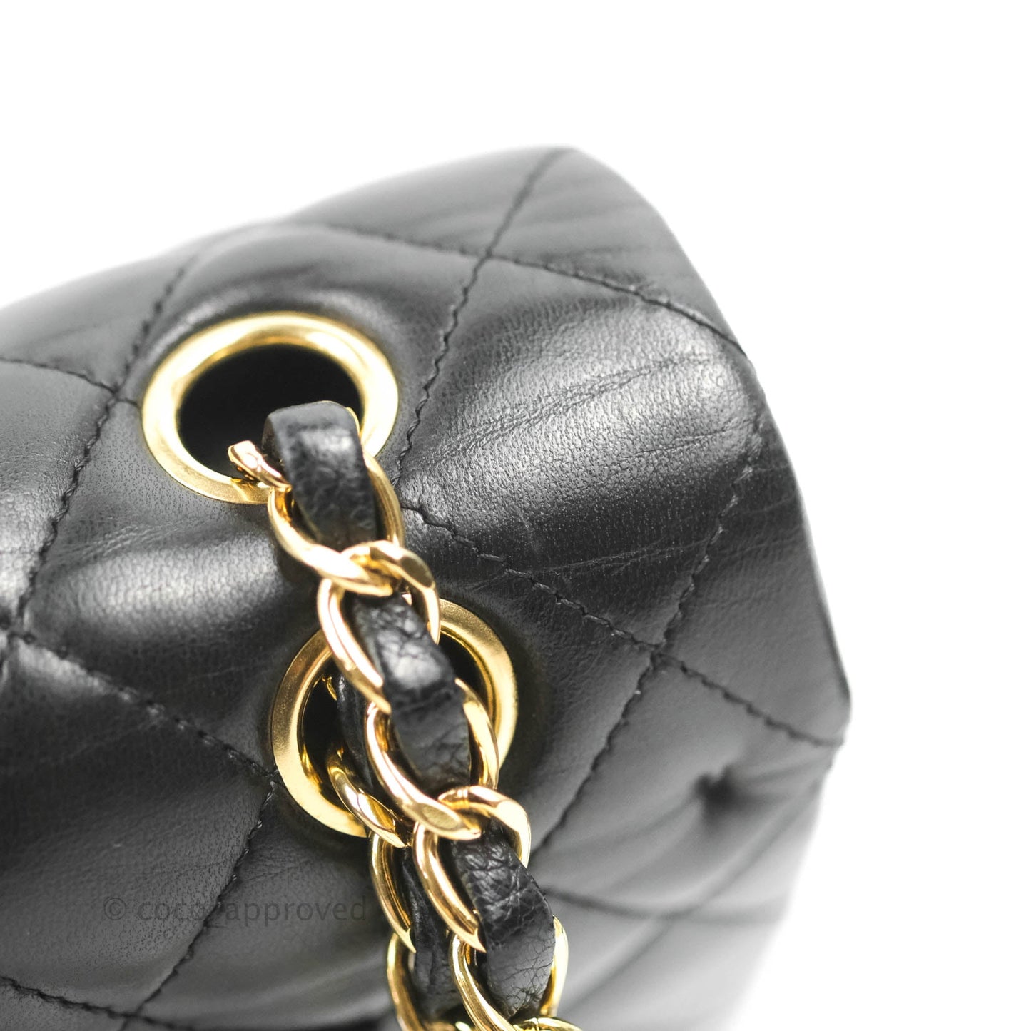 Chanel Classic M/L Medium Flap Quilted Black Lambskin 24K Gold Hardware