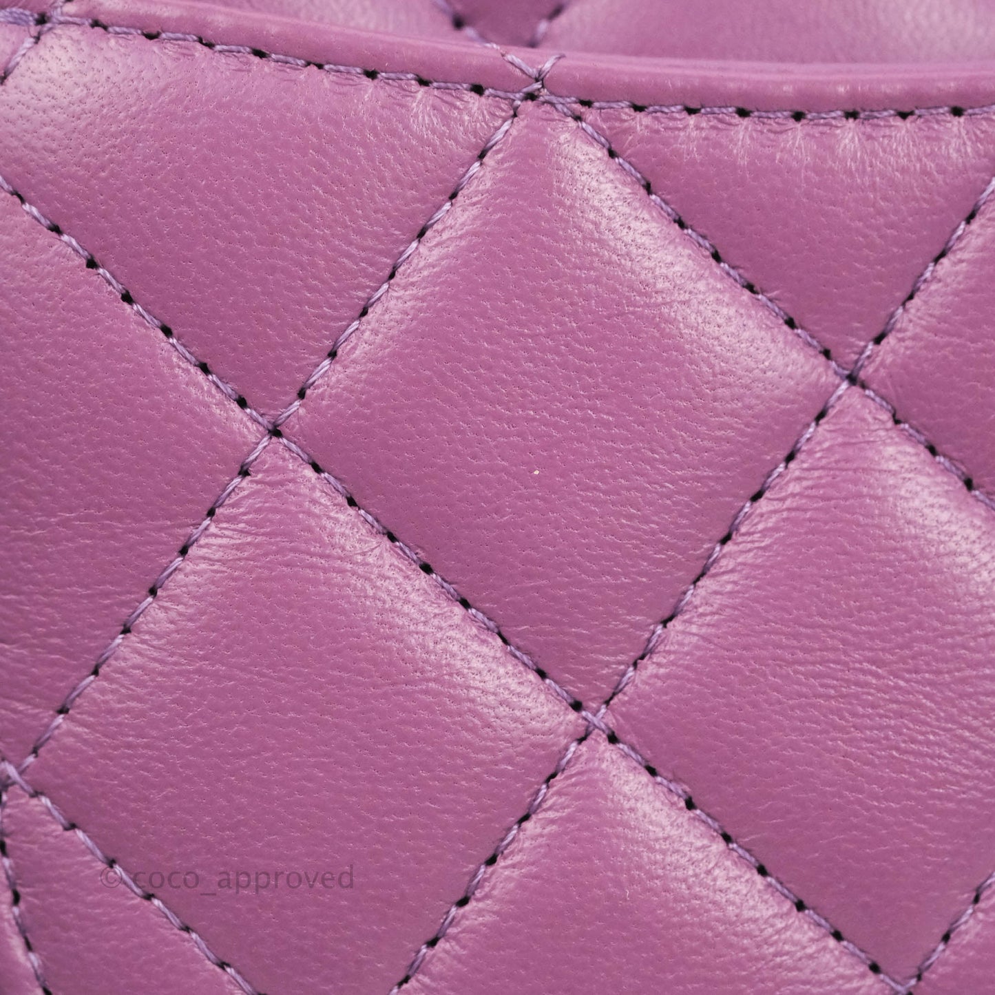 Chanel Quilted Mini Rectangular Flap Purple Lambskin Silver Hardware