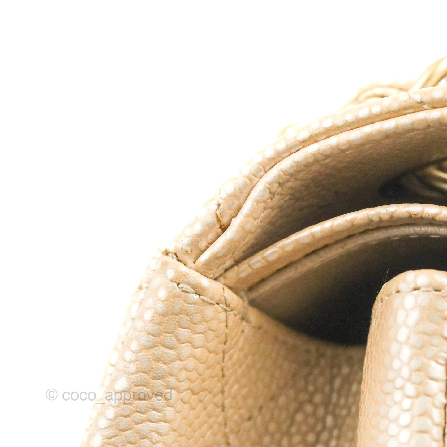 Chanel Jumbo Double Flap Iridescent Pearly Caviar Gold Hardware⁣⁣