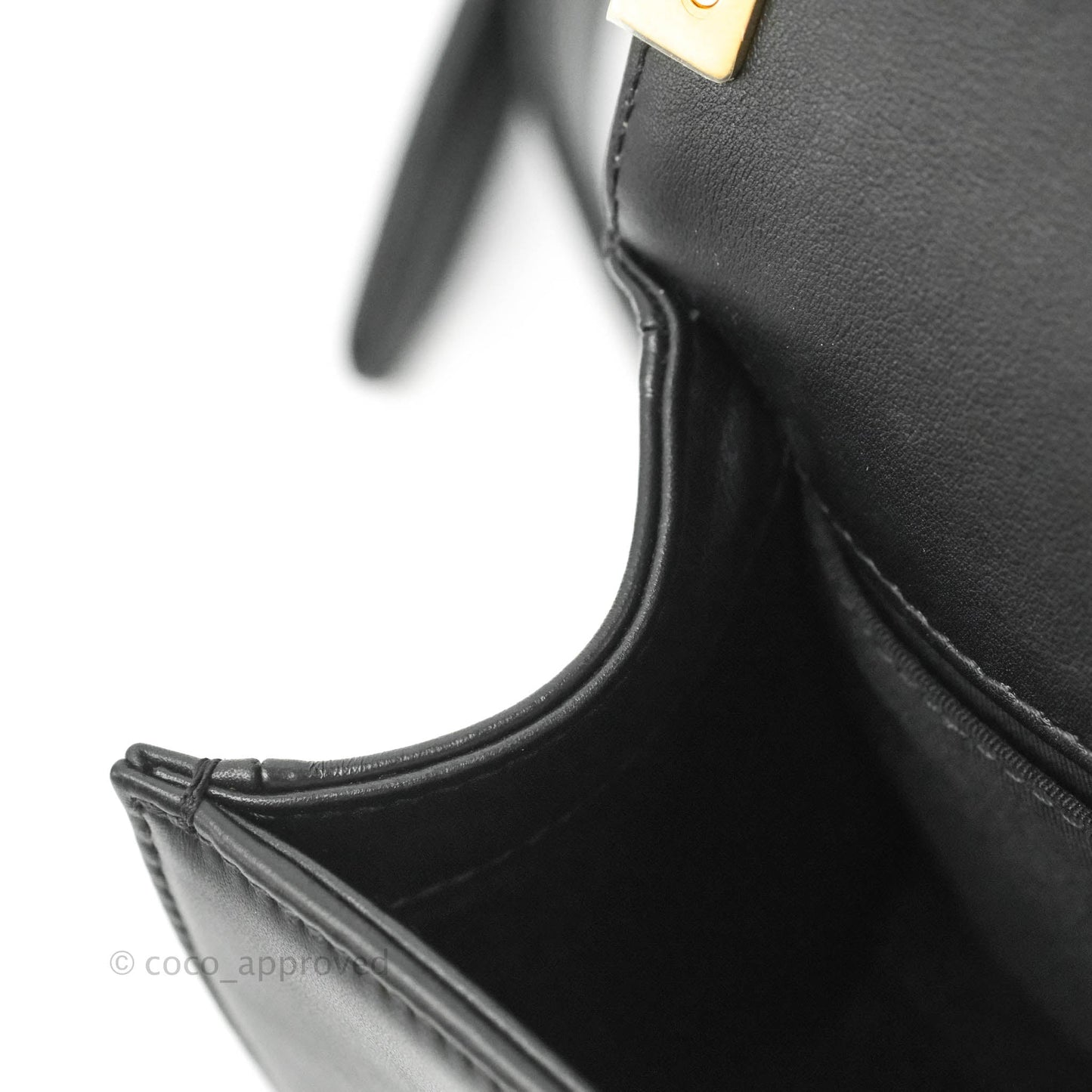 Chanel Small Boy Bag Black Calfskin Gold Hardware