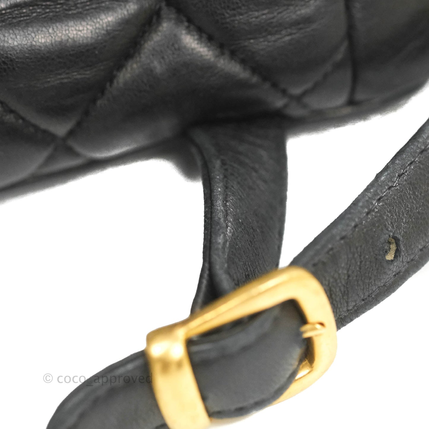 Chanel Vintage CC Duma Backpack Black Lambskin 24K Gold Hardware