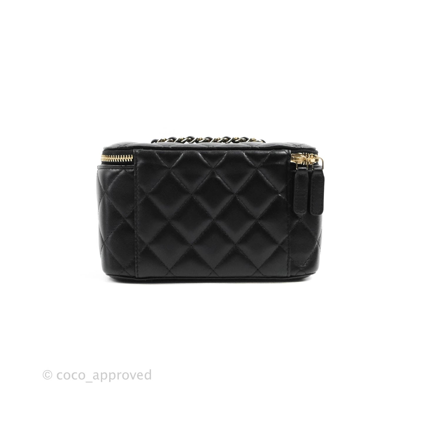 Chanel Classic Vanity with Chain Black Lambskin Gold Hardware