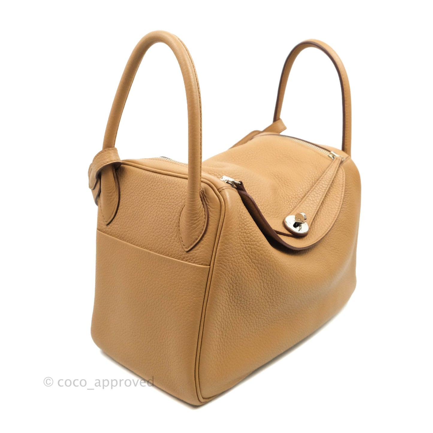 Hermès Lindy 30 Tabac Camel TC Palladium Hardware