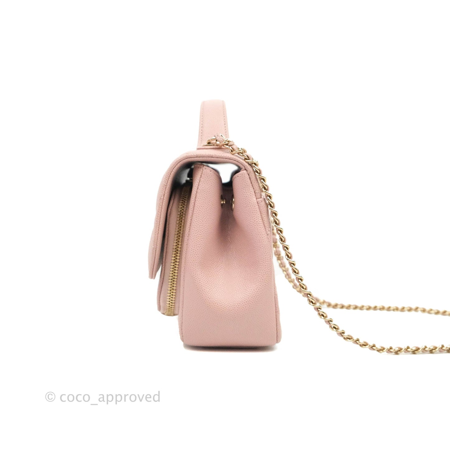 Chanel Quilted Small Business Affinity Flap Pink Caviar Gold Hardware