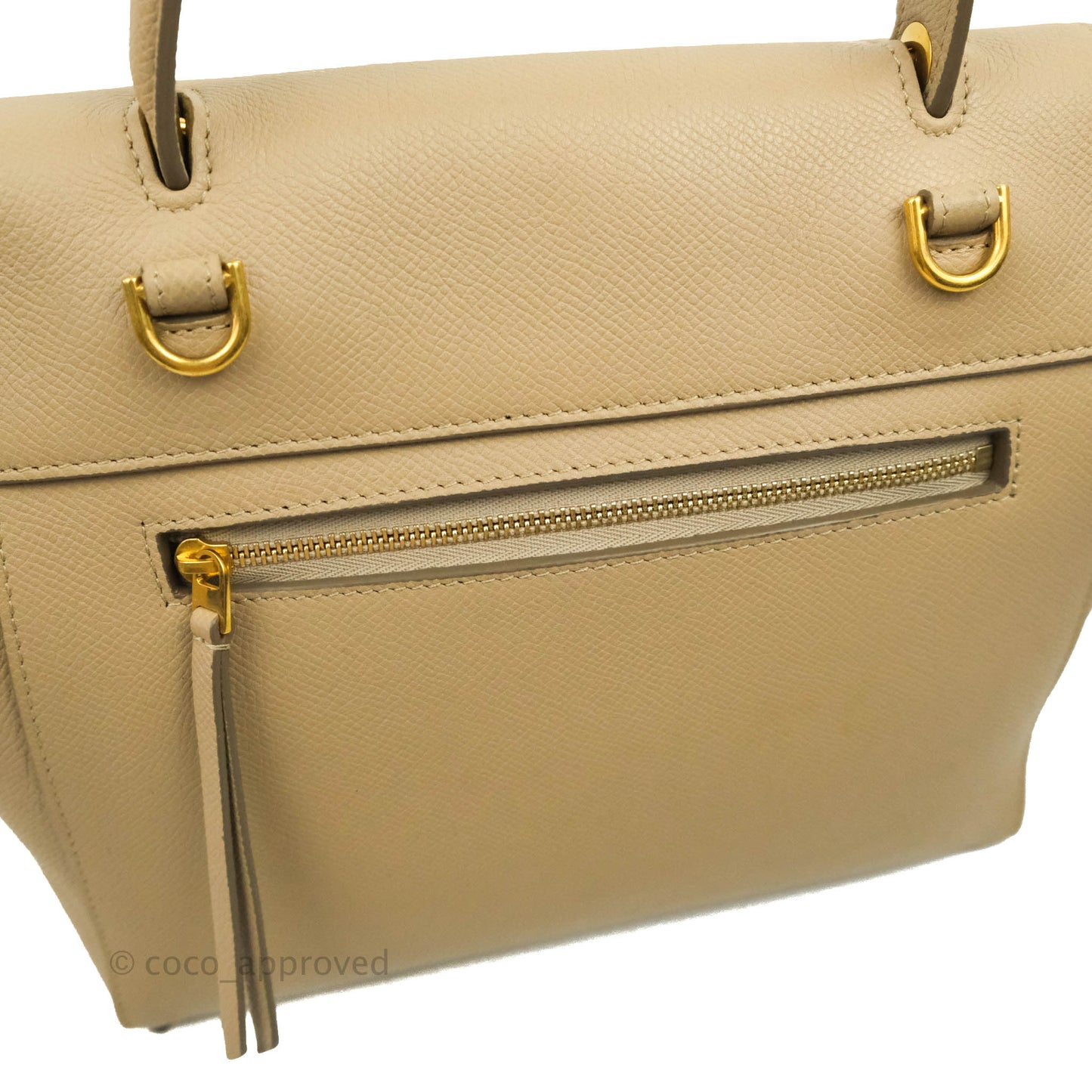 Celine Micro Belt Bag Light Taupe Grained Calfskin Gold Hardware