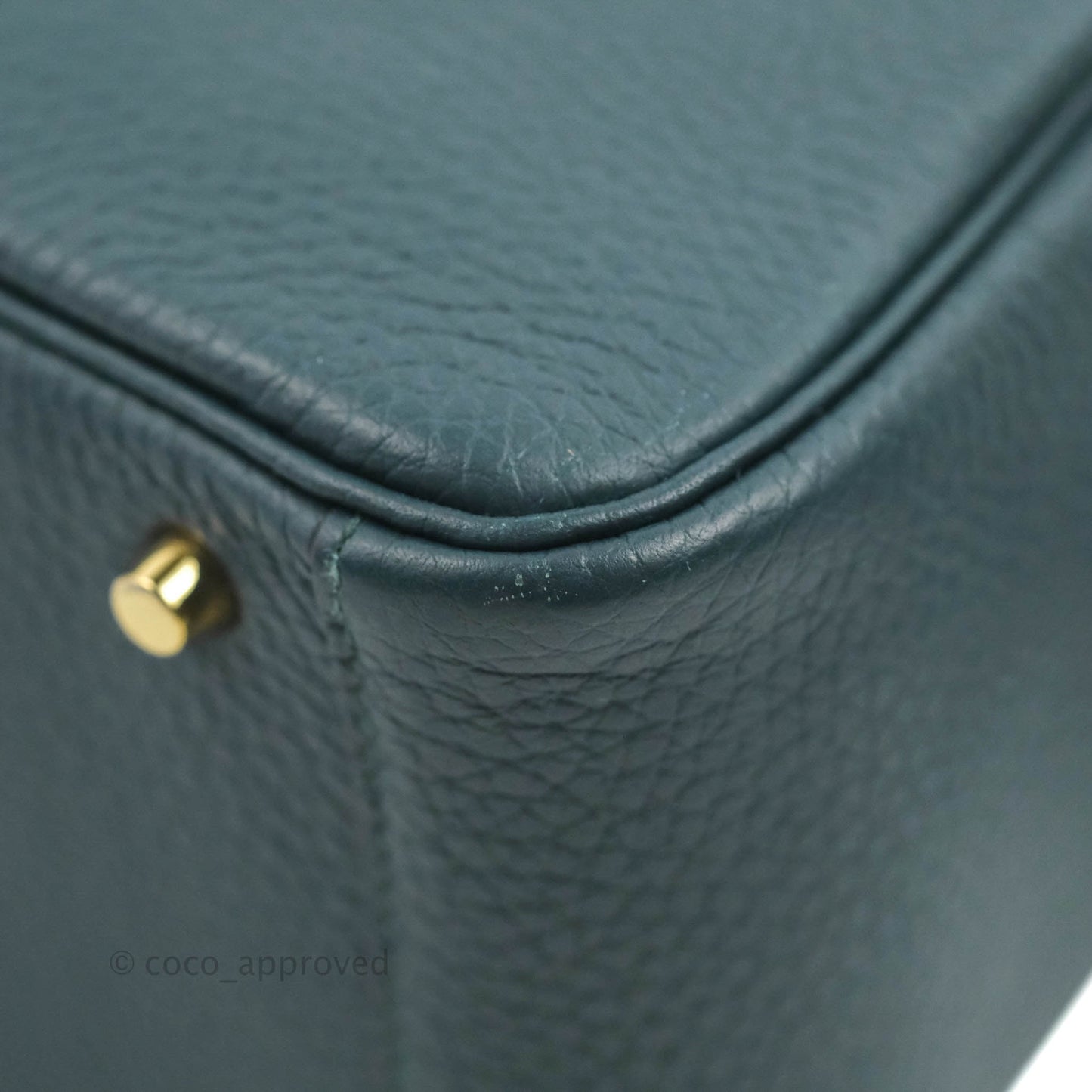 Hermès Mini Lindy 20 Vert Cypres Clemence Gold Hardware