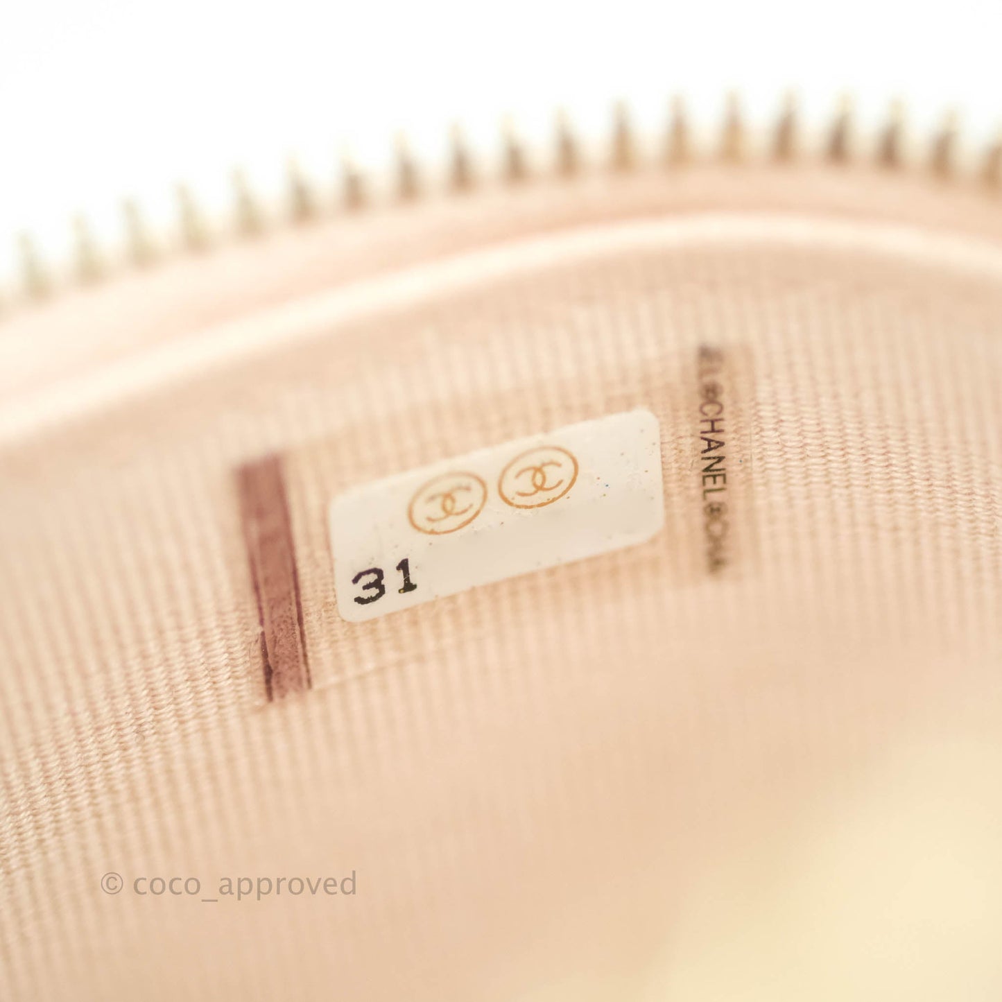 Chanel Classic Mini Vanity With Chain Beige Caviar Gold Hardware