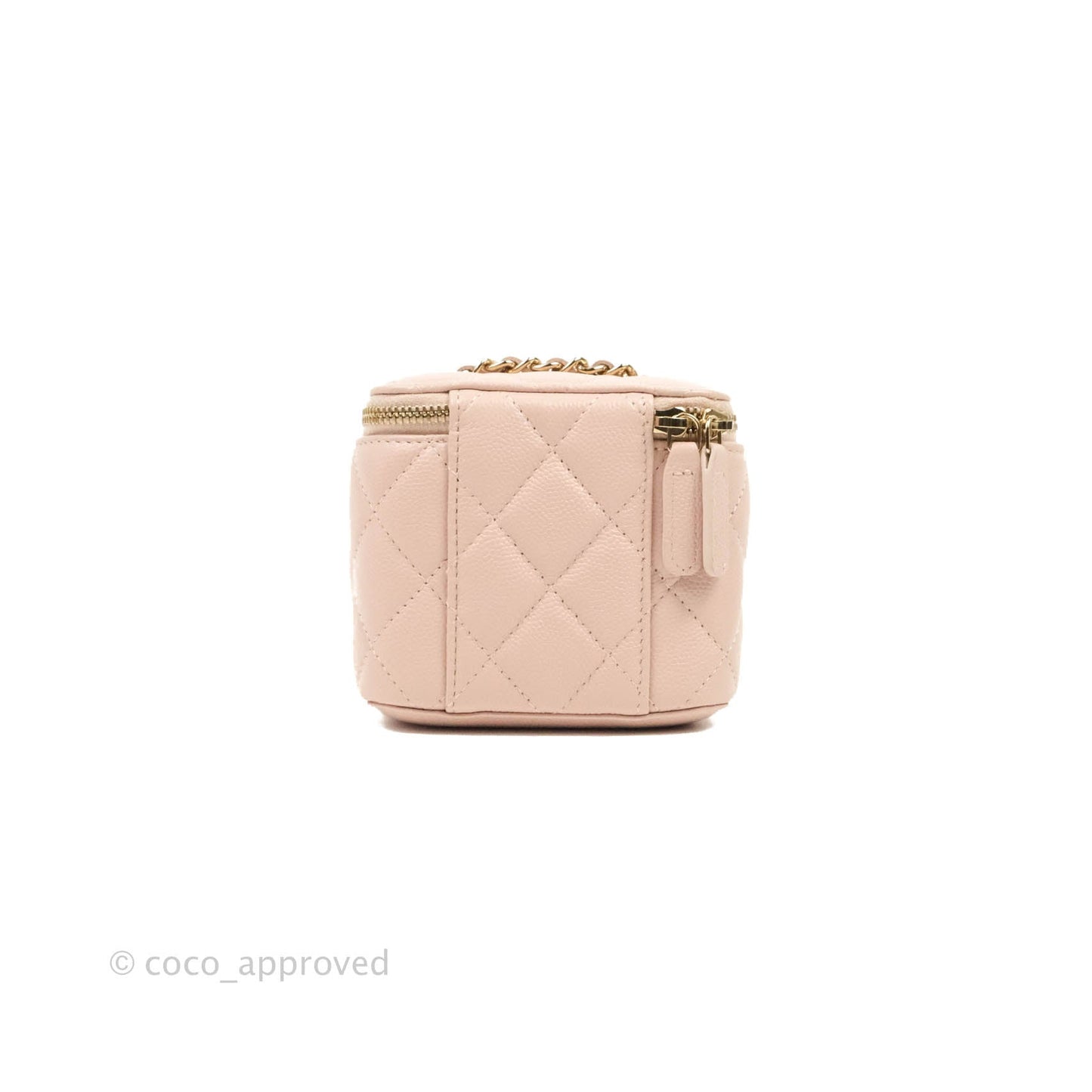 Chanel Mini Vanity With Chain Rose Clair Pink Caviar Gold Hardware