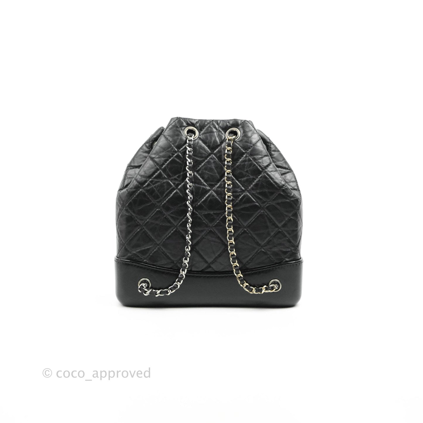 Chanel Small Gabrielle Backpack Black Aged Calfskin