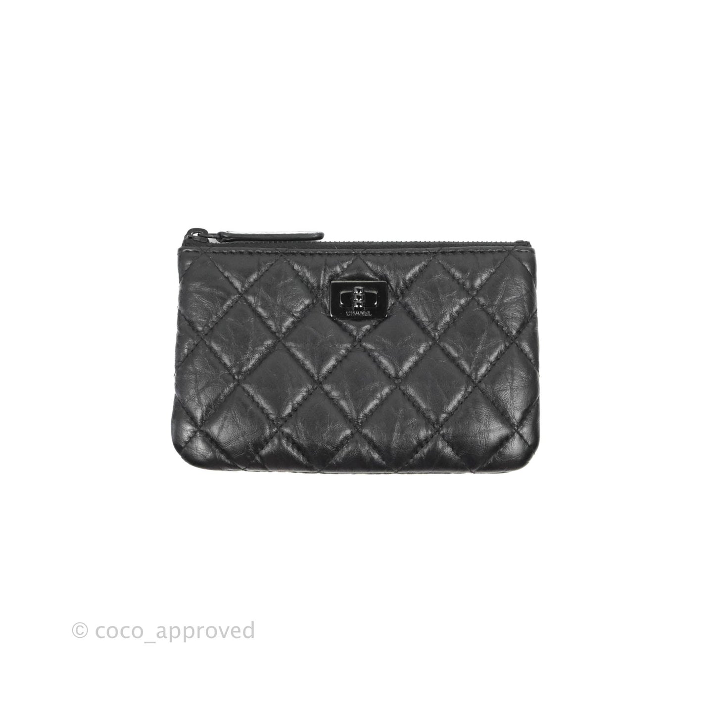 Chanel Quilted Mini Reissue O Case So Black Aged Calfskin