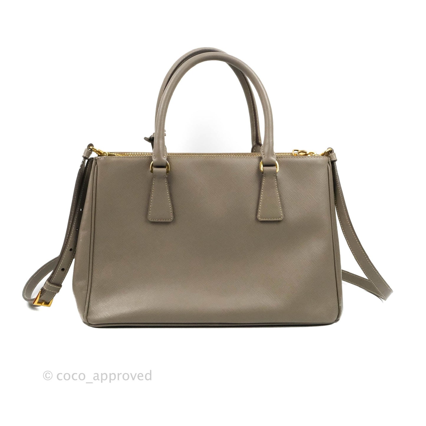 Prada Small Saffiano Lux Galleria Bag Argilla