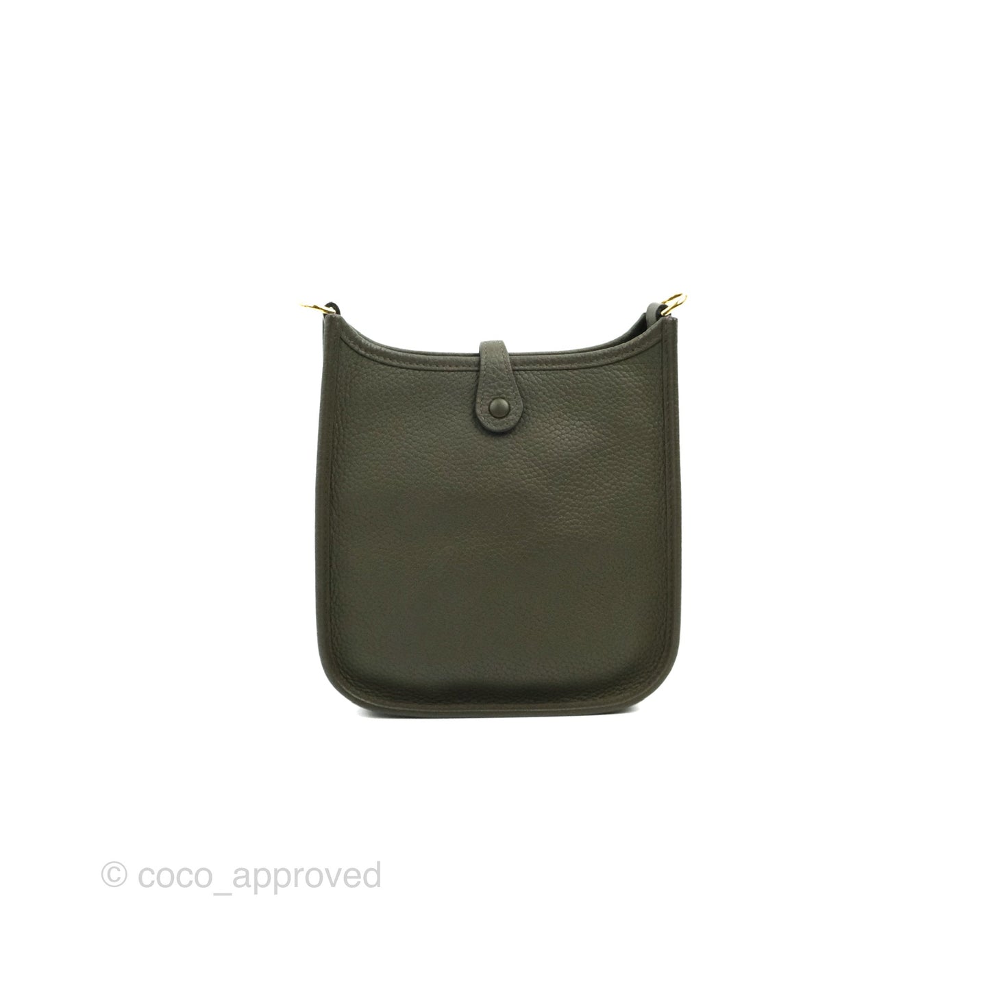 Hermès Mini Evelyne 16 Vert De Gris Clemence Gold Hardware