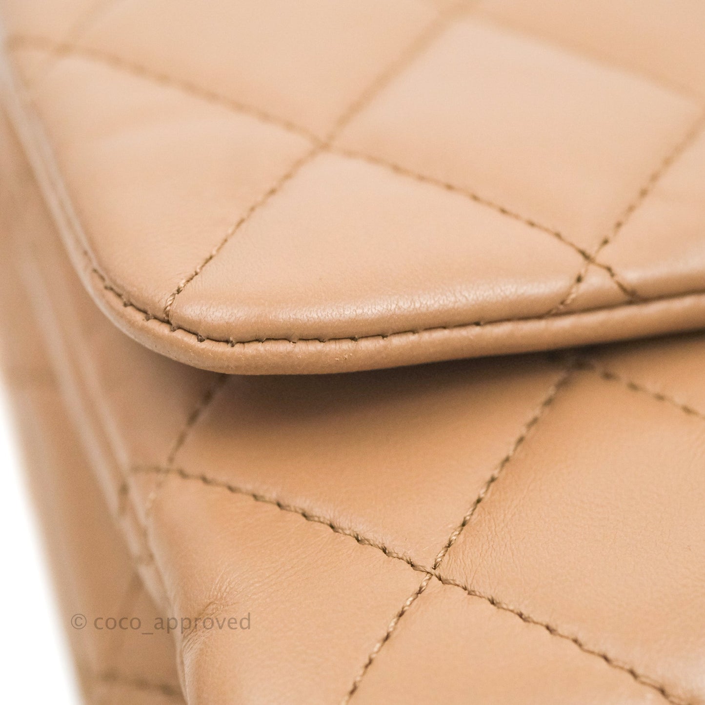 Chanel Flap Bag with Adjustable Strap Beige Lambskin Aged Gold Hardware 22K