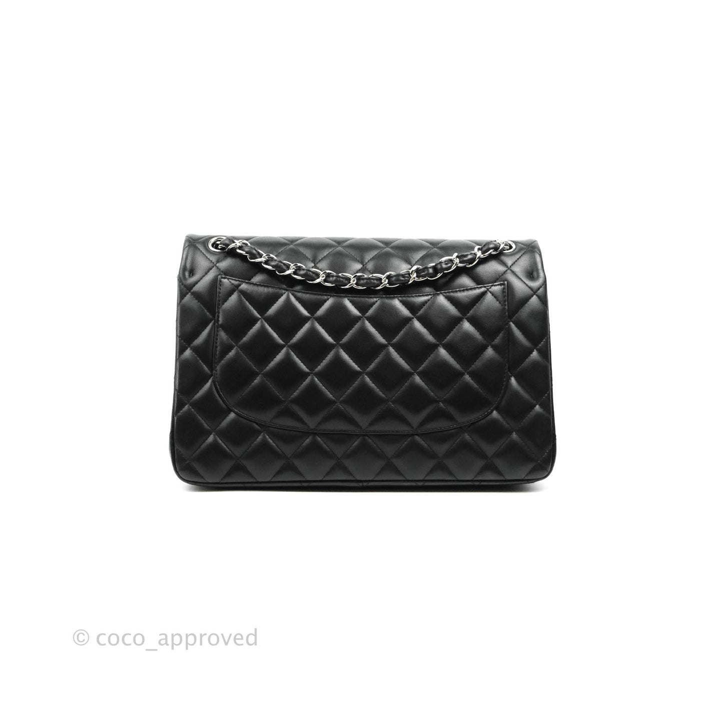 Chanel Jumbo Double Flap Black Lambskin Silver Hardware⁣⁣